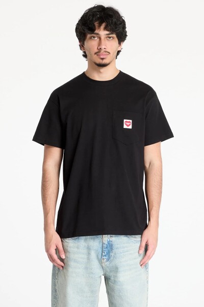 S/S Pocket Heart T-Shirt Negro