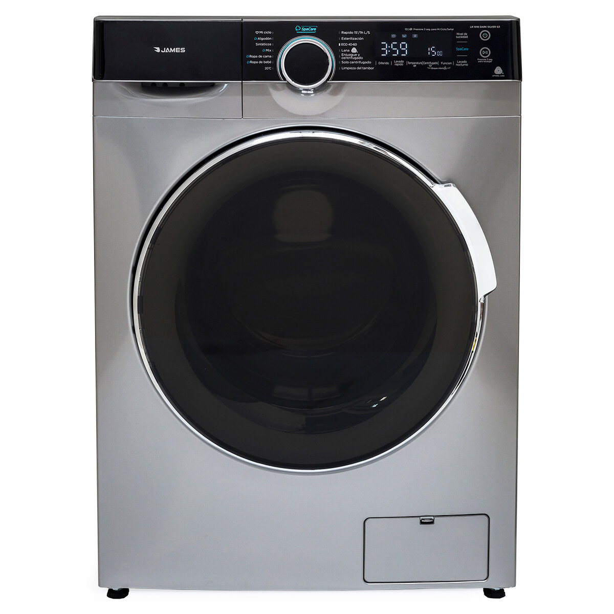 Lavarropas 10.5 Kg James Lr1016 - LAVARROPAS JAMES 10.5K LR1016 INOX 40018 