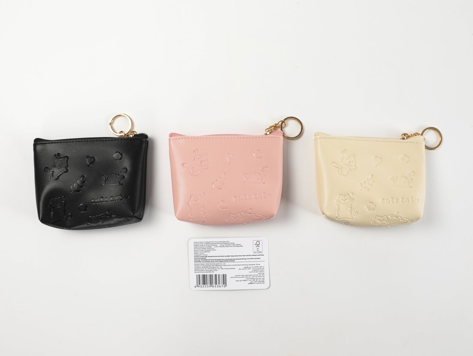 MONEDERO TRAPEZOIDAL (GATO ADORABLE) 