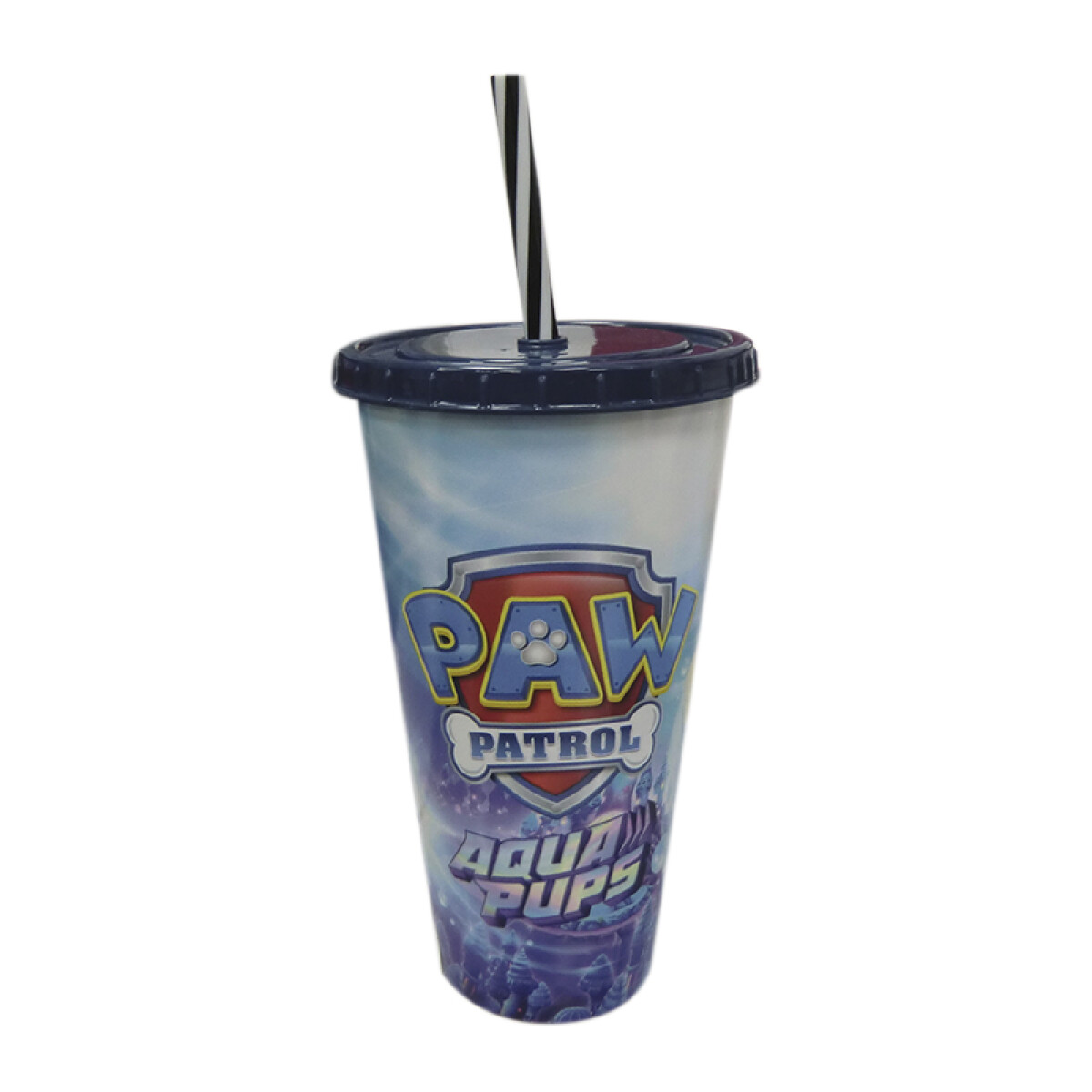 Vaso Plástico con Pajita Paw Patrol 700ml - CHASE 