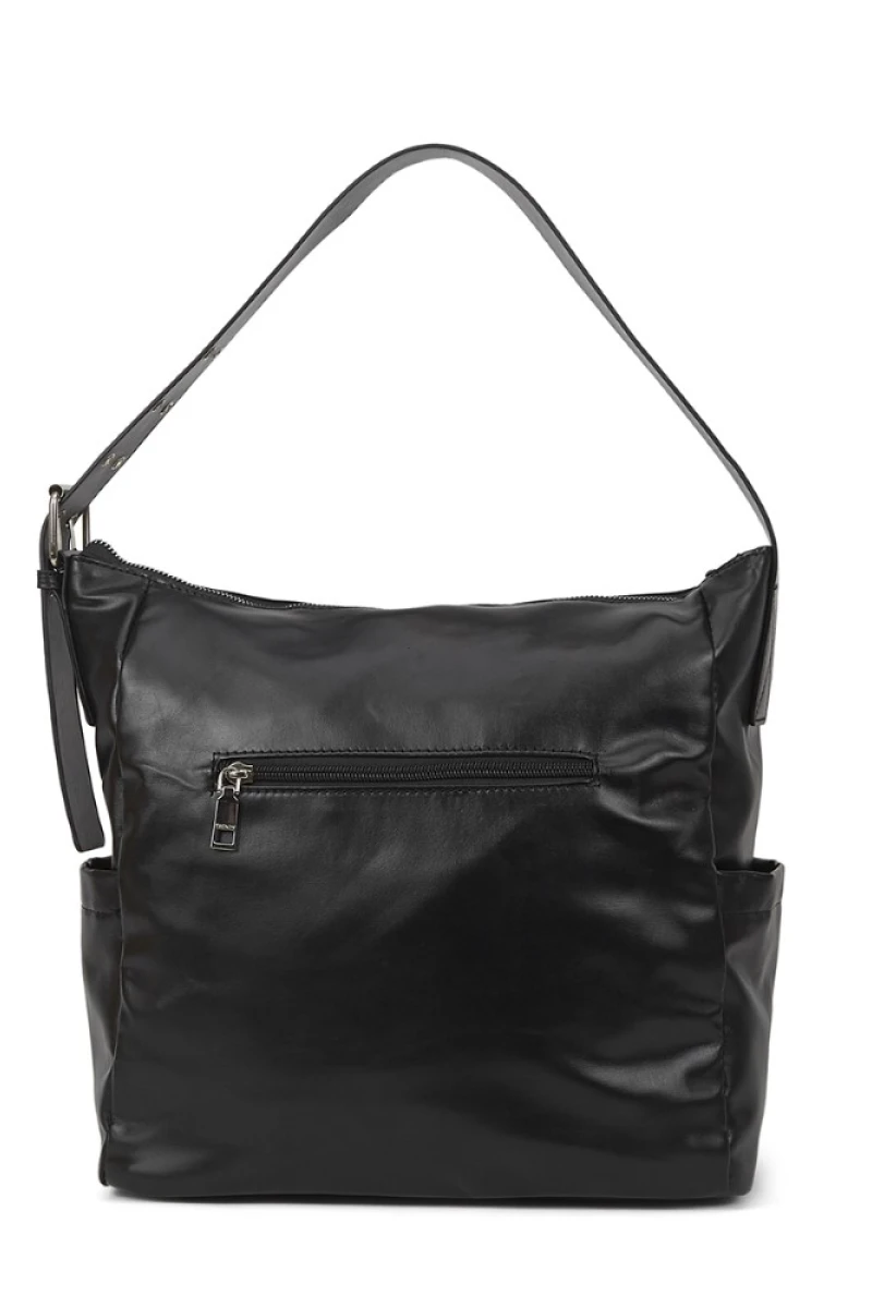 Bolso con bolsillo frontal y lateral Negro