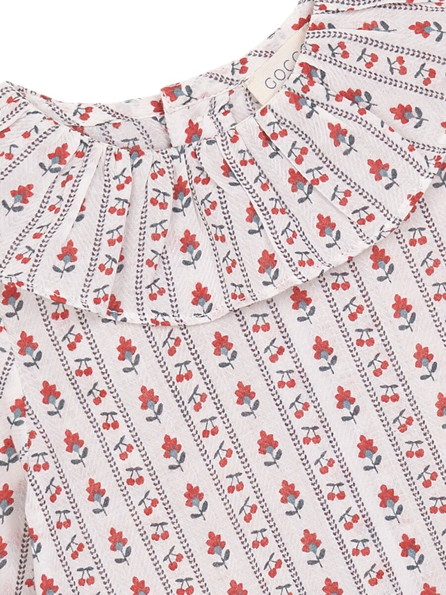 Blusa Con Volantes Rojo