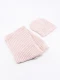 GORRO Y BUFANDA ROSADO
