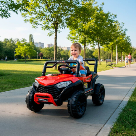 Auto Cuatriciclo A Bateria Arenero Luz Y Sonido Rojo