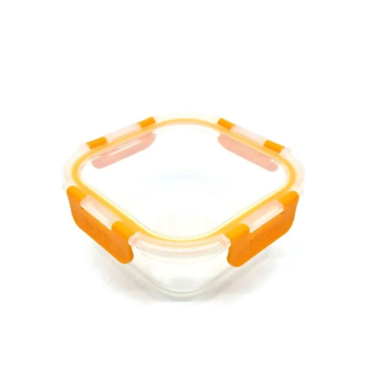 HERMETICO CUADRADO 800ML GLASS KEEP Naranja