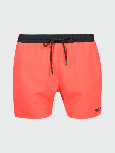 BOSS - Shorts con forro integrado y logo en contraste, STARFISH Rojo
