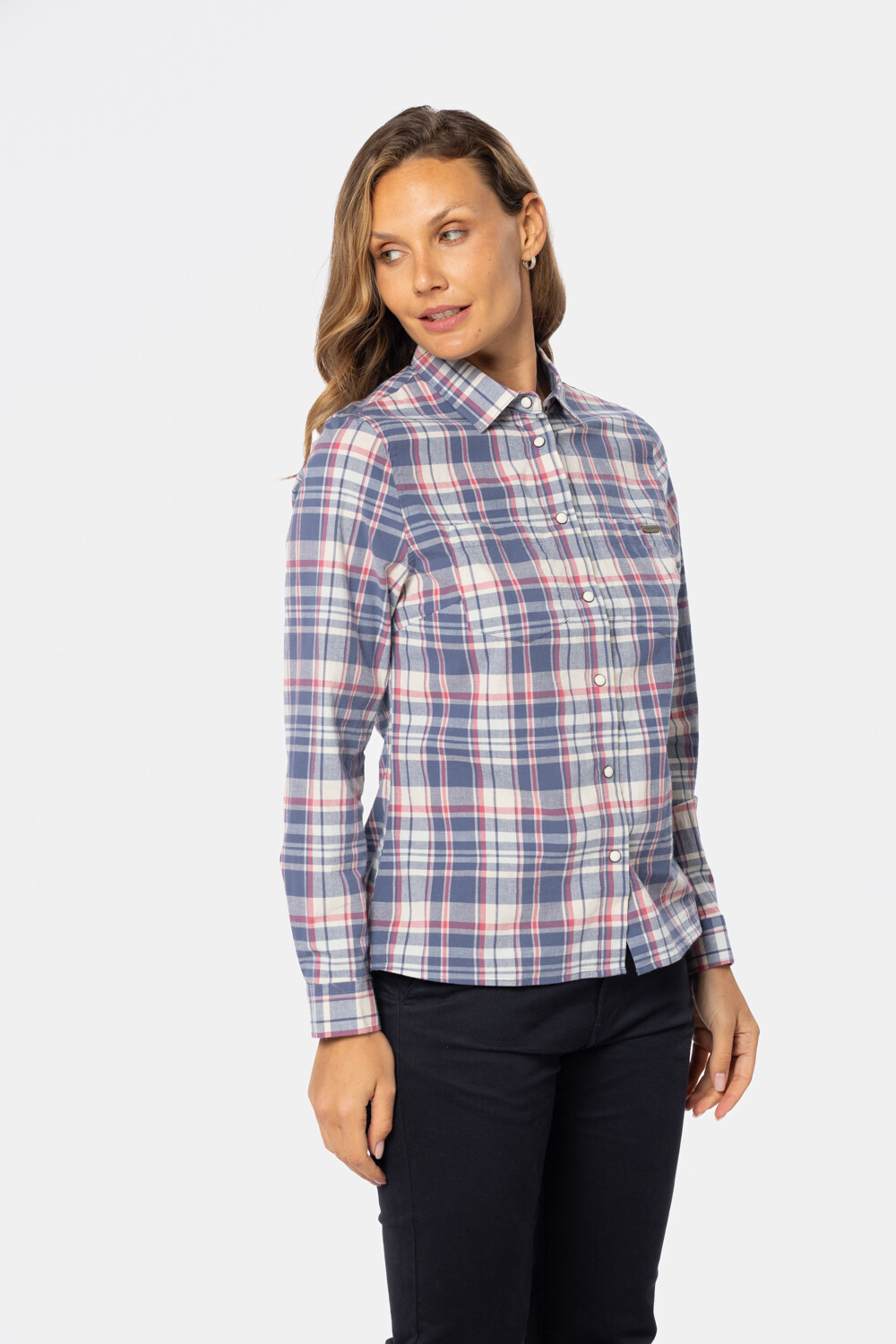 CAMISA A CUADROS Azul