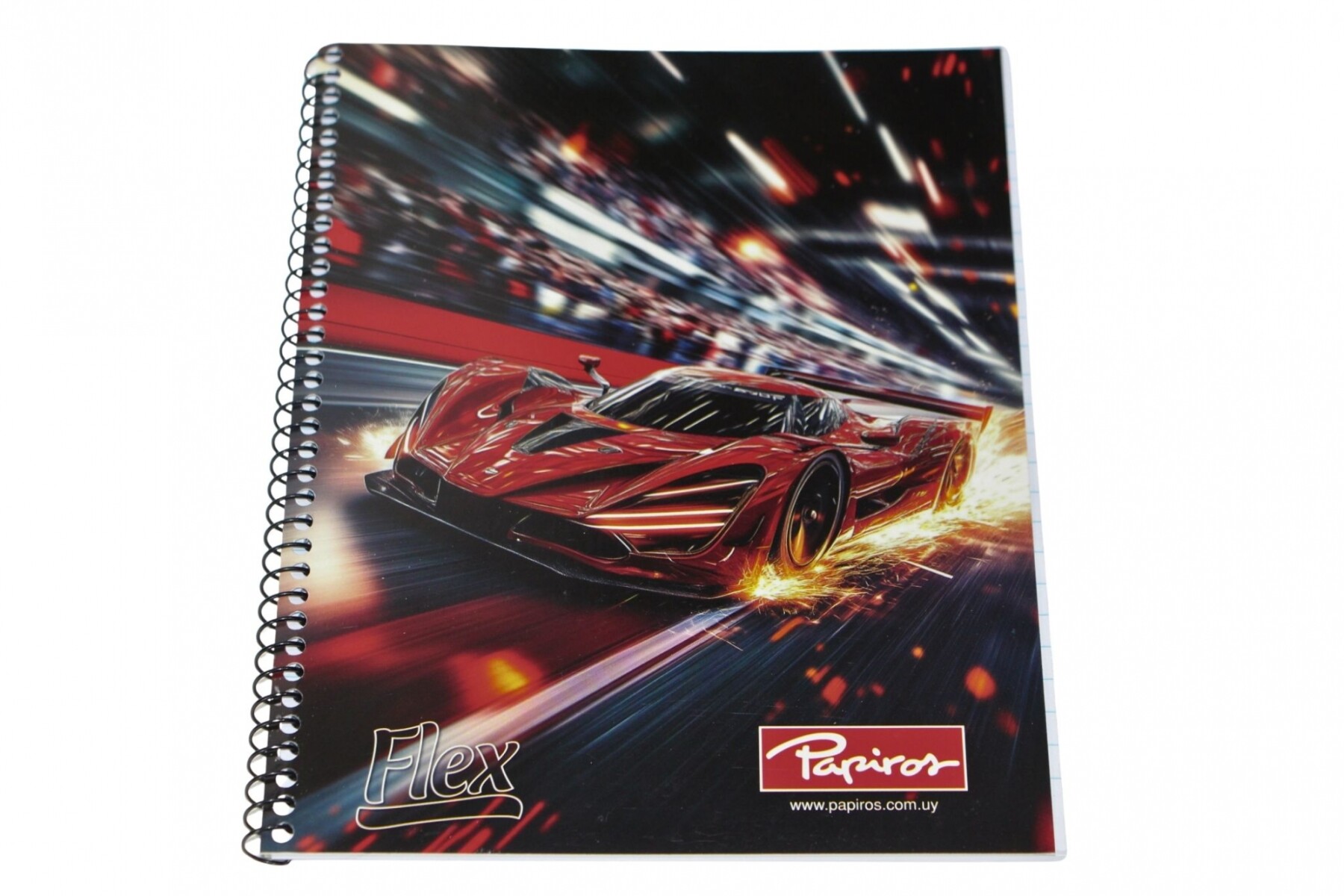 CUADERNO PAPIROS CON ESPIRAL DE 96 HOJAS - TAPA AUTO 