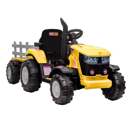Tractor con Remolque Lumax a Batería con Luces, Sonido, MP3 y USB Amarillo