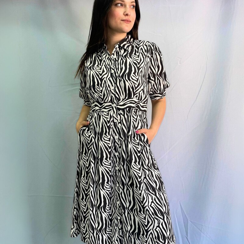 Vestido Caliza Black/white