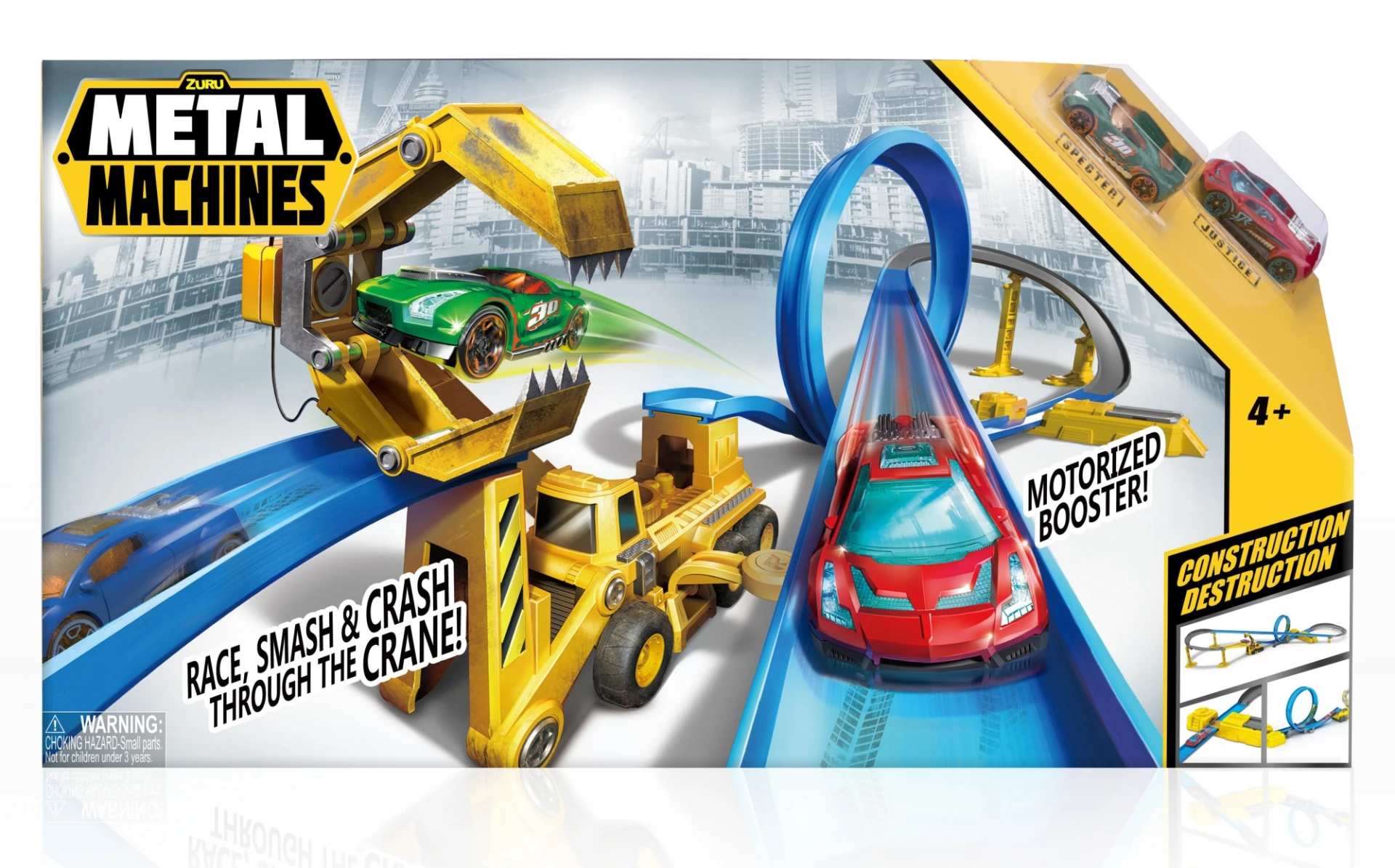Pista Metal Machines Construcción Destrucción 2 Vehículos 