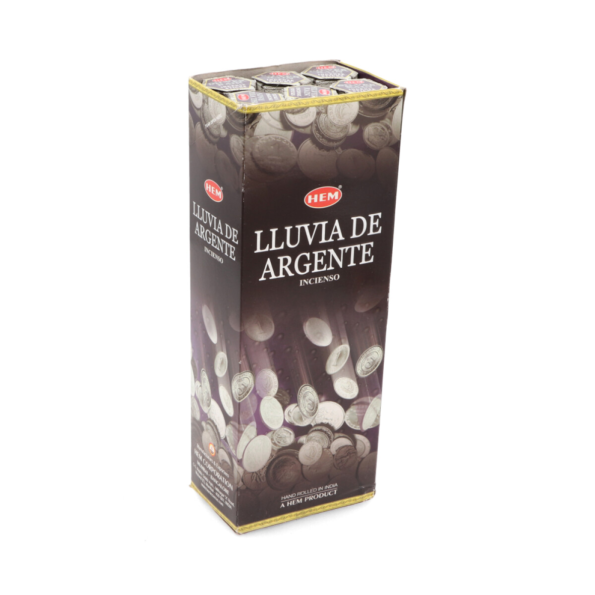 INCIENSO HEM CAJA HEXAGONAL X6 - Lluvia De Plata 