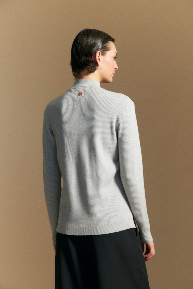 POLERA PIURA Gris Melange