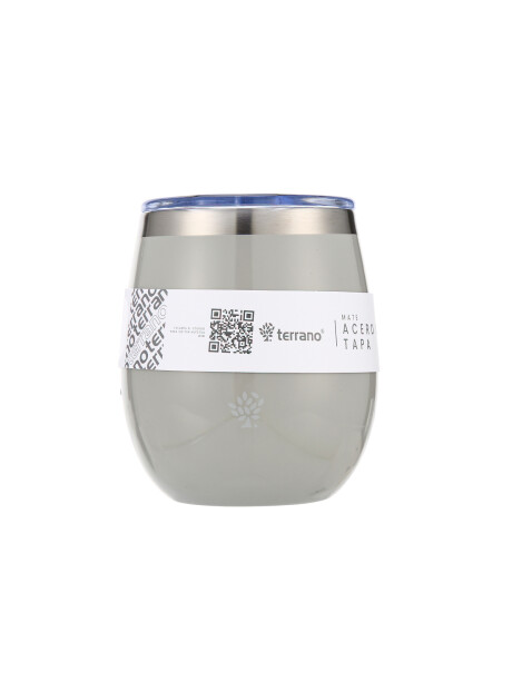 Mate Acero Inox. con Tapa Metalizado Oliva