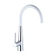 Griferia De Cocina Pico Alto Aqualia Monocomando Blanco 000