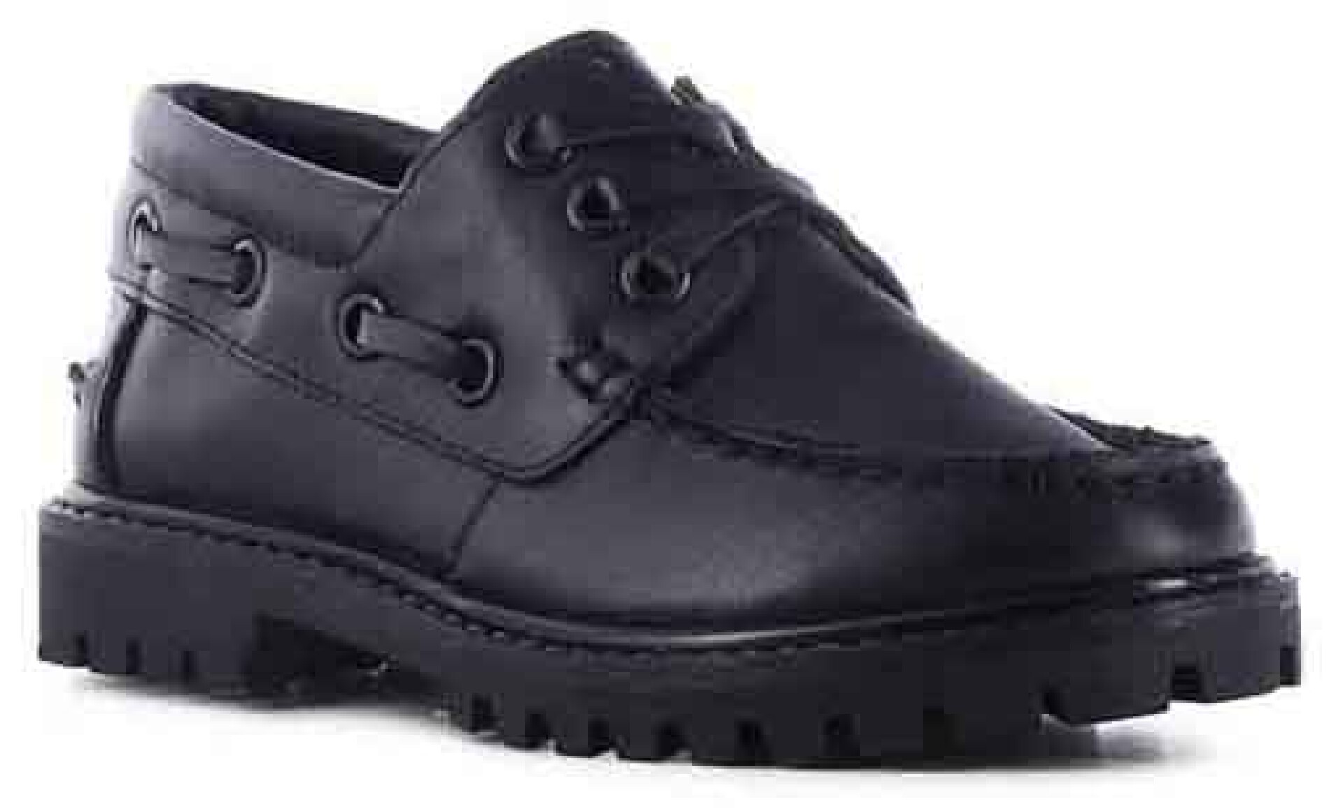 Zapatos de Niño Boomerang leñador TAP de cuero para uniforme - Negro 