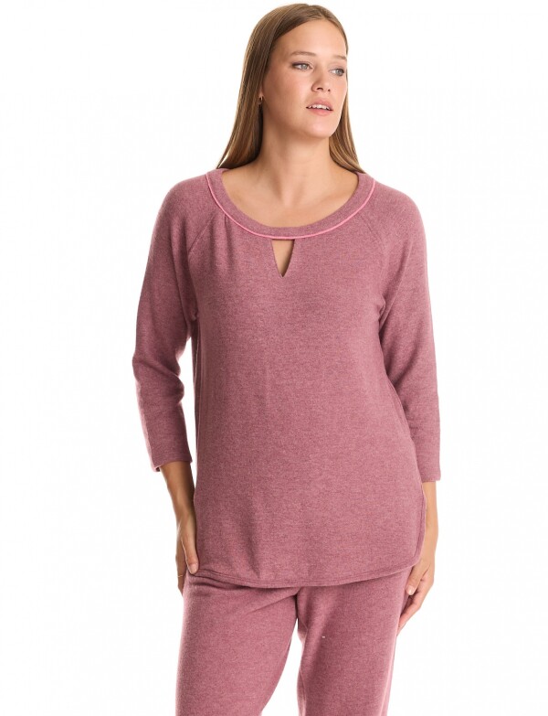 Buzo Soft Keyhole ROSA OSCURO