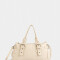 City Cartera Bowling Con Hebillas - Blanco Crudo