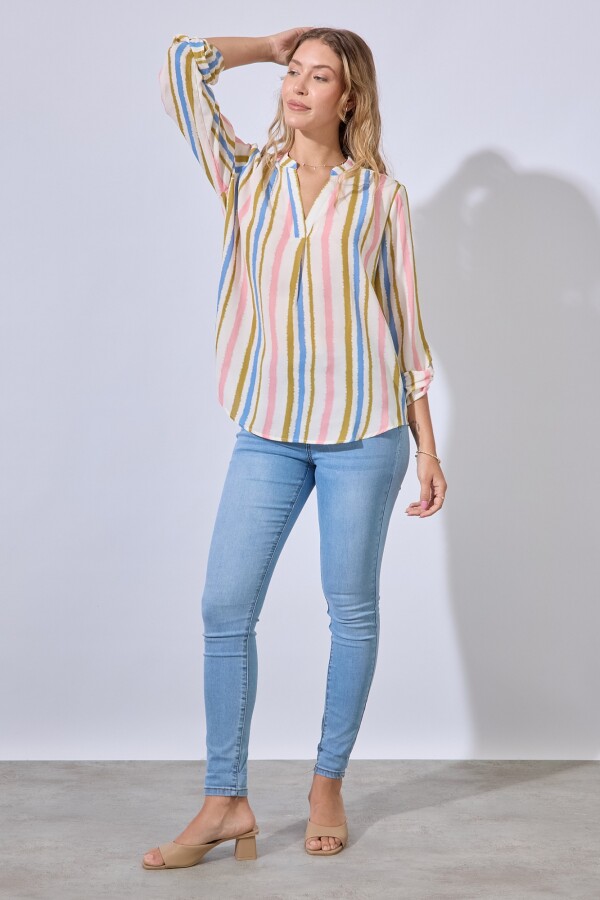 Blusa Lineas CRUDO/MULTI