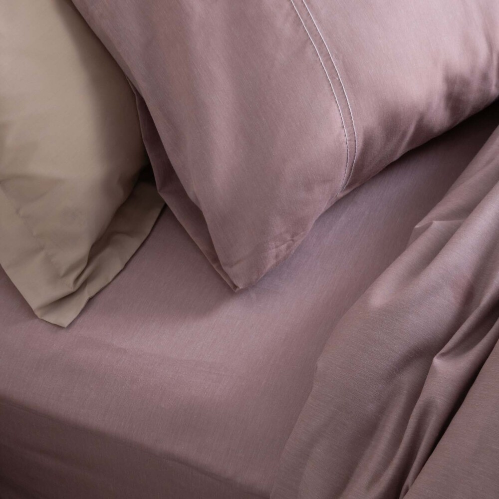 JGO. SÁBANAS QUEEN ALGODON-Y-POLIESTER NATURAL-BEIGE CHAMBRAY CRUDO