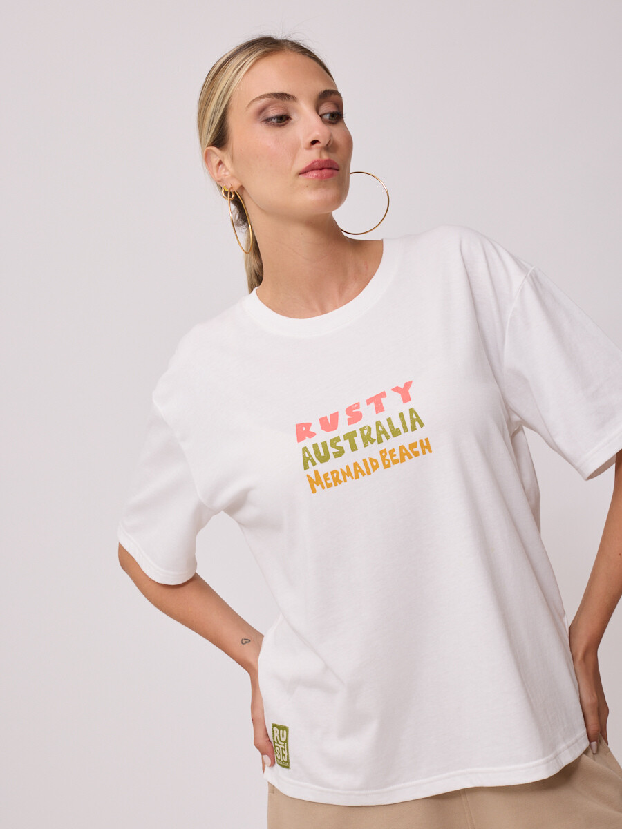 T-SHIRT TAKILA RUSTY - Blanco 