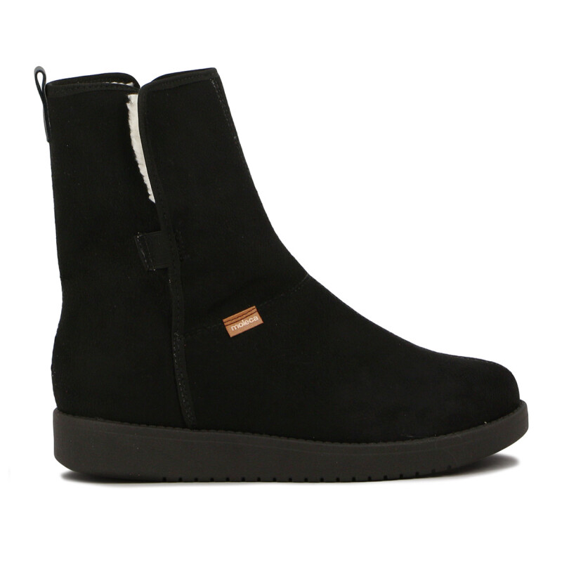 Moleca Bota Gamuza Negro-blanco