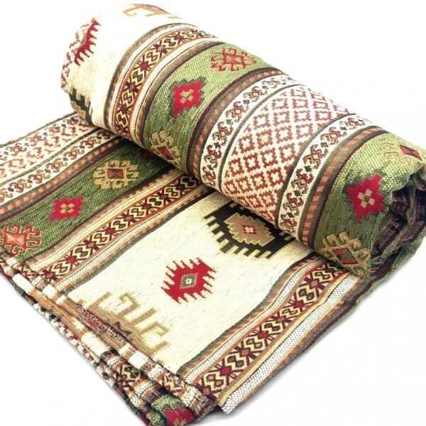 Manton Bursa 1,40x1,40 Verde y Blanco