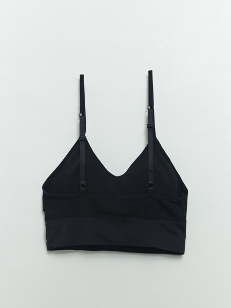 Top ancho microfibra Negro