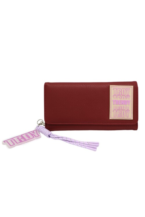 Billetera Trendy con llavero Rojo
