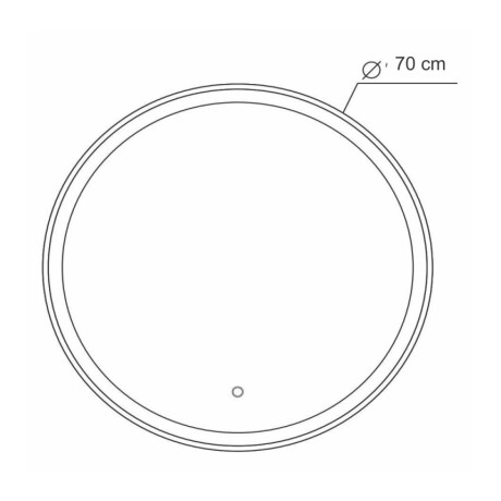 ESPEJO ANTIEMPAÑANTE PARA BAÑO DE 70X70 CON LUZ LED ENCENDIDO TIPO TOUCH AQUALIA 000