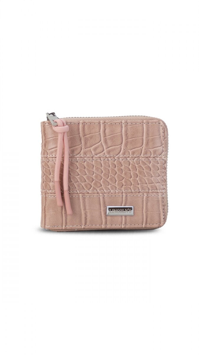 BILLETERA CANDELA CROCO - ROSA MAUVE 