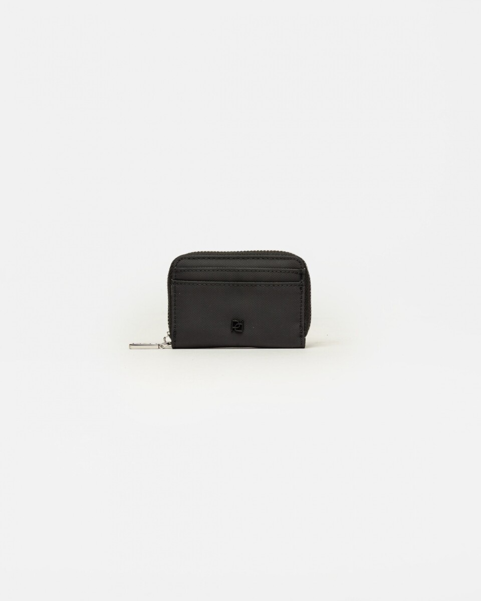 Tarjetero Rubber en efecto cuero - Negro 