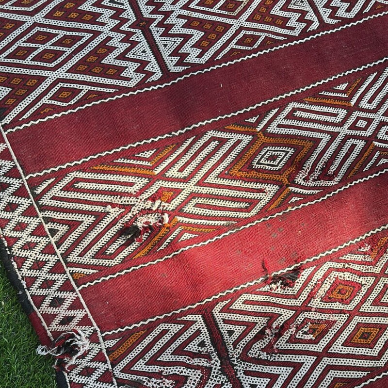 Alfombra killim marroqui roja 3,30x1,80 Alfombra killim marroqui roja 3,30x1,80