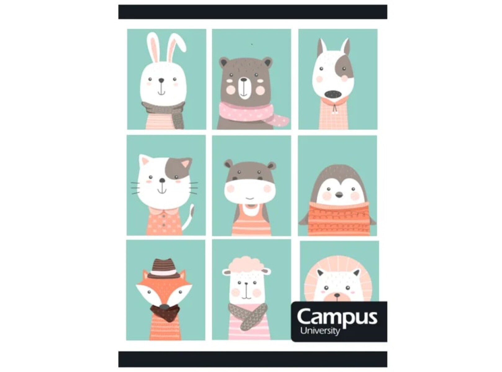 Cuaderno Campus 48 Hojas Cuadriculado - Animales 