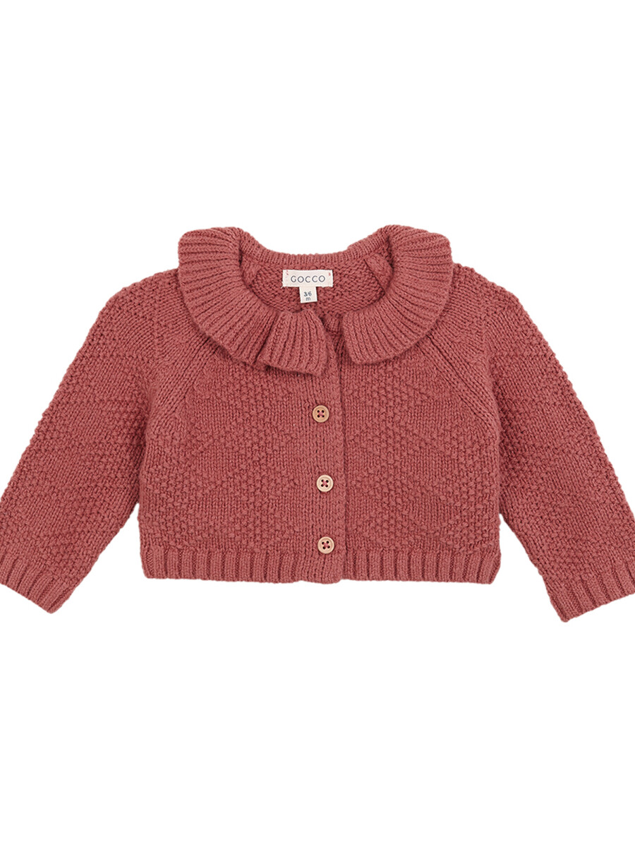 Chaqueta Punto Especial Cereza