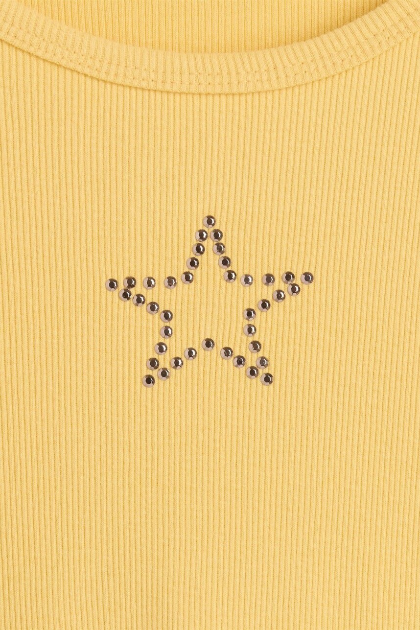 Remera Rib Niña French Almond