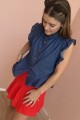 BLUSA CEREZA DENIM Azul