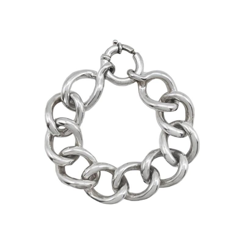 Pulsera Barbada-Plata 925 inflada-Sin piedra-PU3033 sinpiedra