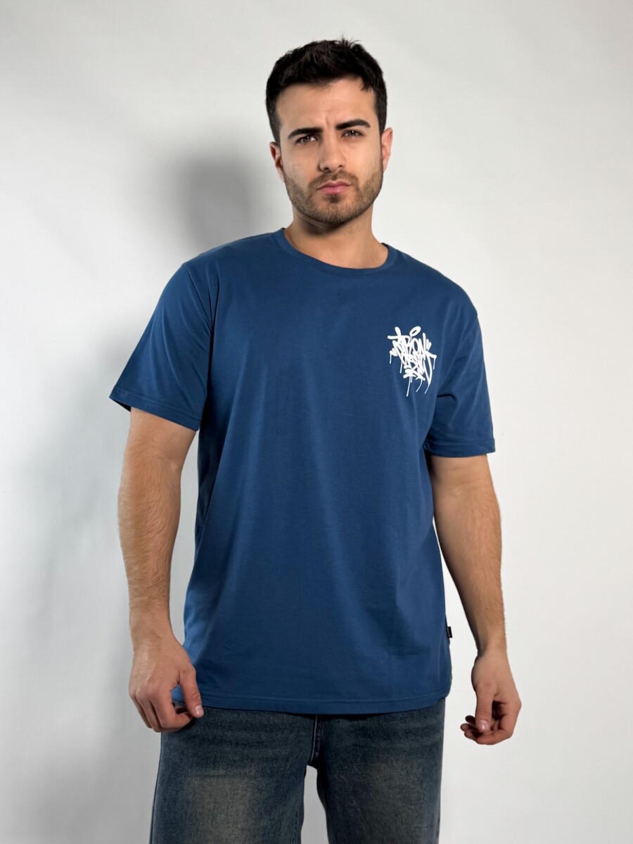 Remera estampada Cabre - Azul 