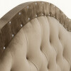 Respaldo Curvo De Sommier Ltc De Madera Forrado En Suede Marrón Respaldo Curvo De Sommier Ltc De Madera Forrado En Suede Marrón