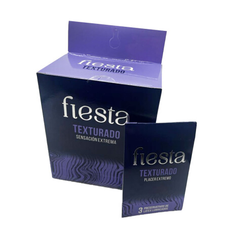 Preservativo FIESTA (DISPLAY 12 Cajitas de 3) Texturado