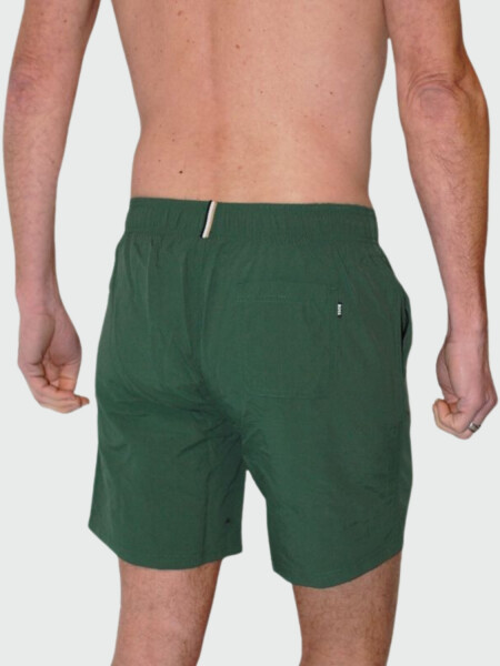 Hugo Boss - Shorts con forro integrado y logo en contraste, WHALE Verde