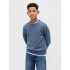 LS COTTON CREW BLUE RIDGE