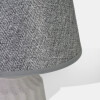 LAMPARA GRIS C/BASE CERAMICA GRIS P/MESA 31X20CM Unica
