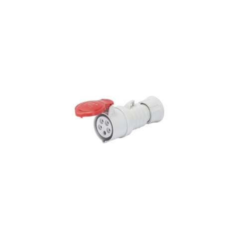 Ficha prolongación industrial 3P+T+N 32A 6HS 380V roja IP44 GG2020FH