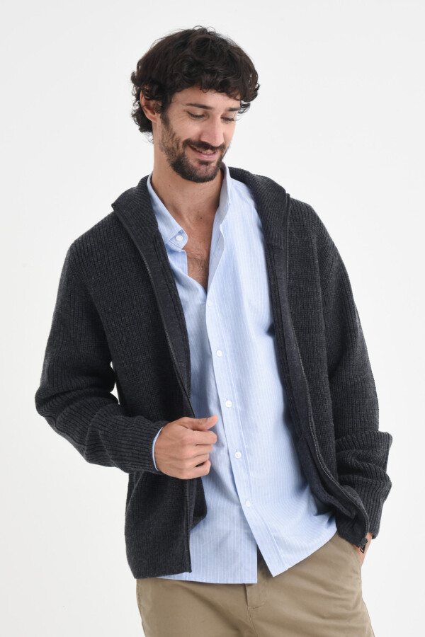 Campera tejida Gris oscuro