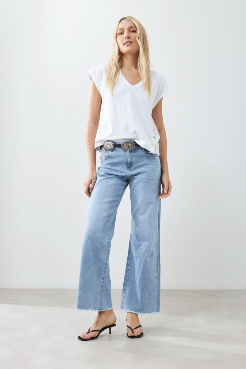 Jean wide leg Sil - jean claro 