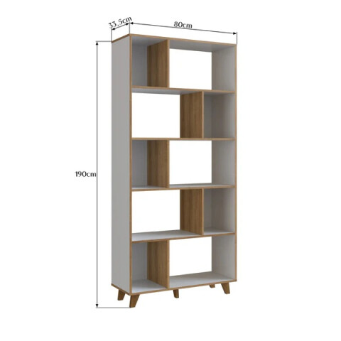 BIBLIOTECA ESTANTERIA ALFA MIEL/BLANCO CUBOS BIBLIOTECA ESTANTERIA ALFA MIEL/BLANCO CUBOS