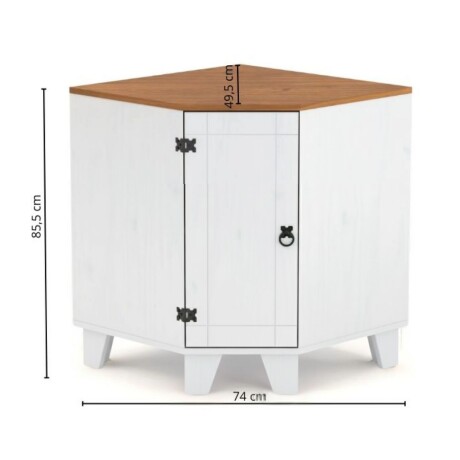 Bajo mesada esquinero Linea Naturale Blanco