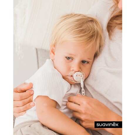 Chupete +18M Anatómico SX Pro en Silicona Suavinex Bonhomia Crema